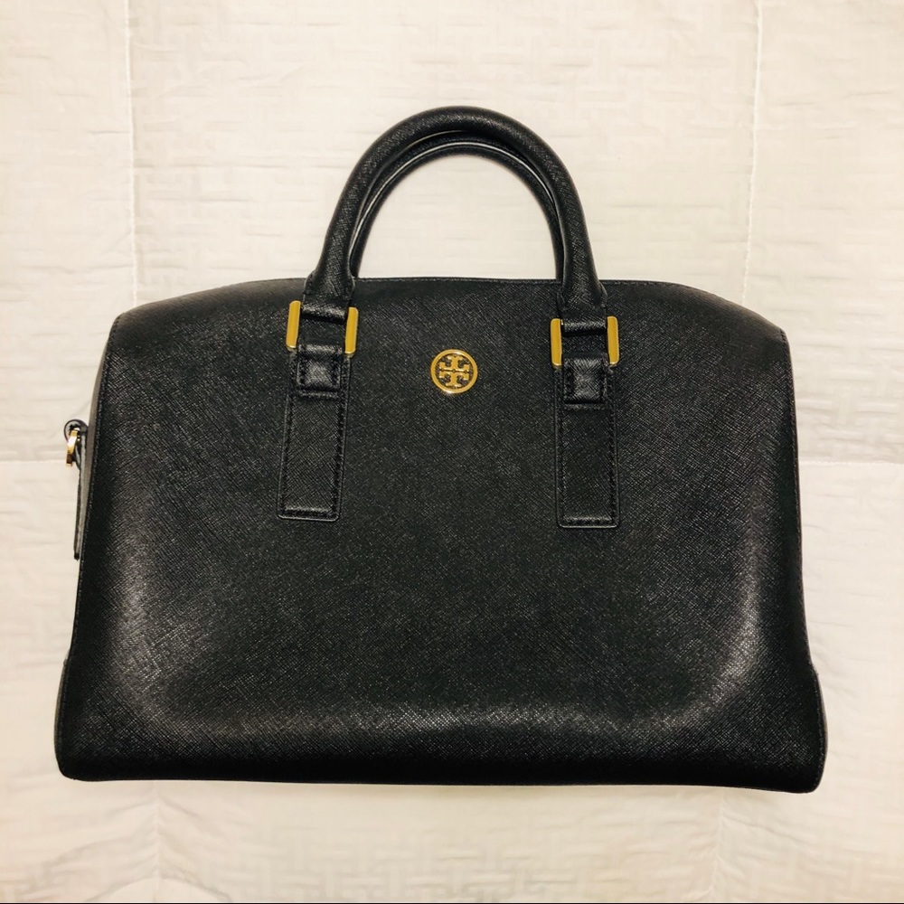 ✨💕Tory Burch Black & Gold Satchel